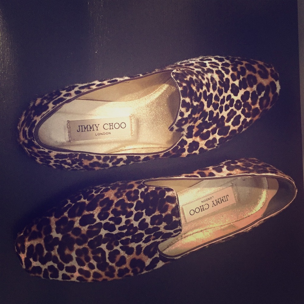 Jimmy Choo leopard flats